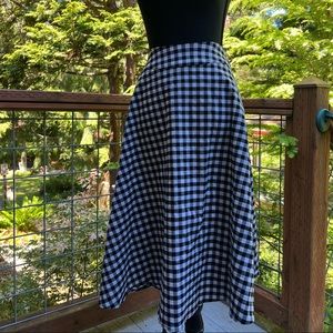 Unique Vintage Black & White Gingham Skirt